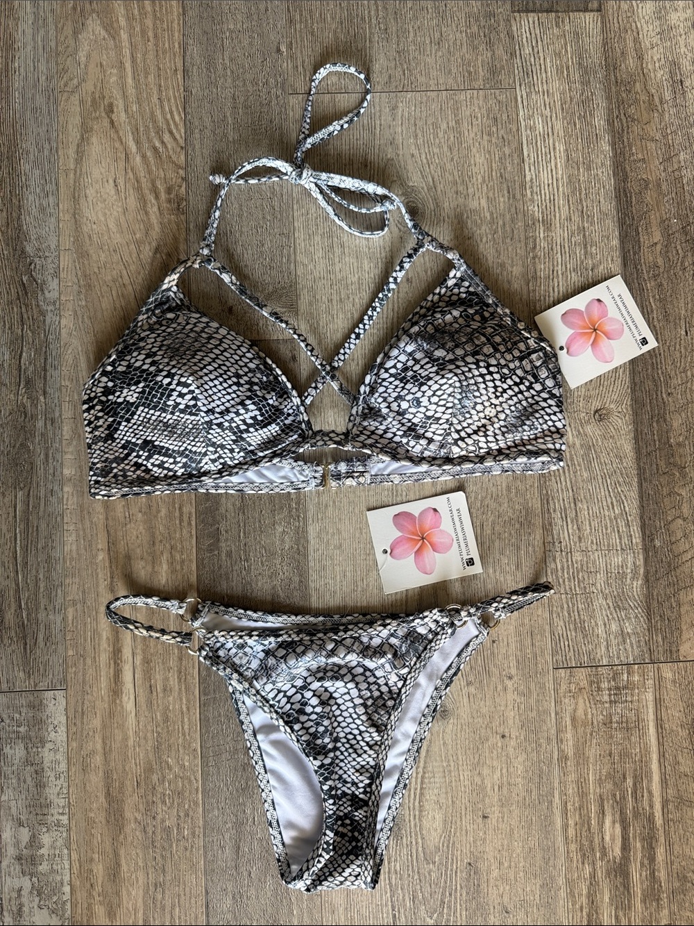 Plumeria Swimwear Sahara Snake Print Bikini Set -